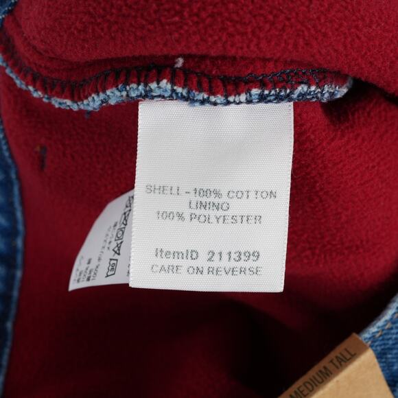 LL Bean Jeans Womens 14MT Original Fit Relaxed Blue Fleece Lined Denim Gorpcore - Picture 8 of 13